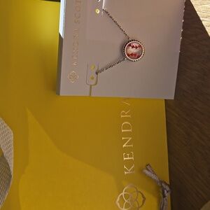 Kendra Scott silver baseball pendant